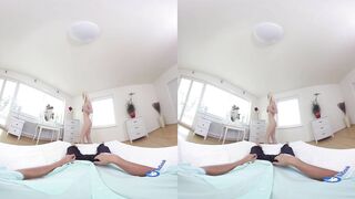 Gorgeous Blanche Bradburry sucks and rides cock in VR sex video