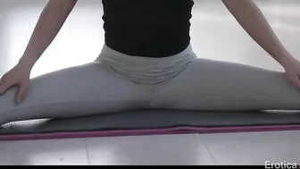 Lilly Ford with flexible teen body is happy to see handsome yoga coach Ryan Ryder