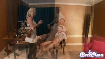 Submissive Asian buddy Eric Jover punished by dominant partner Bree Olson for his multiple cheatings