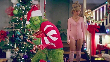 Grinch tries to steal Christmas but everything turns into sex thanks to Cherie Deville and Chloe Couture