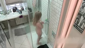 Spy camera catches my 18 yo sister in a bathroom masturbate