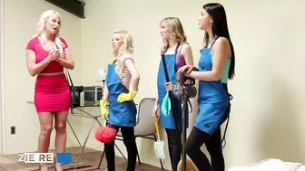 Chicks have lesbian threesome full of XXX squirting in the kitchen Chicks have lesbian threesome full of XXX squirting in the kitchen