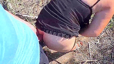 Skilled guy captures on cam anal XXX quickie with mom in nature