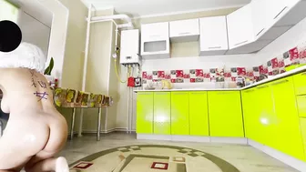 XXX whore is turned on by son who wants an anal act in the kitchen