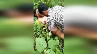 Desi aunt and nephew caught fucking in forest by local guys indian porn