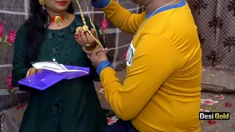 Indian porn. Desi wife fucked by devar on her birthday with clear Hindi audio