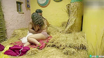 Desi slut fucked by elder brother-in-law in the barn, indian porn video