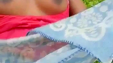 Desi lovers outdoor romance with Tamil talking in  jungle, Indian XXX