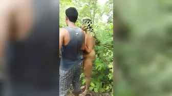 Cheating Desi wife sex with her tenant сaught in the jungle, XXX indian