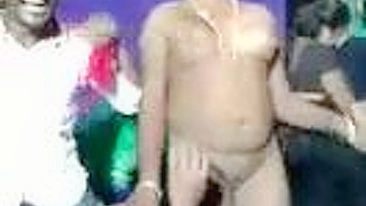 Telegu nude dance show in public has been recorded by a voyeur in the crowd.