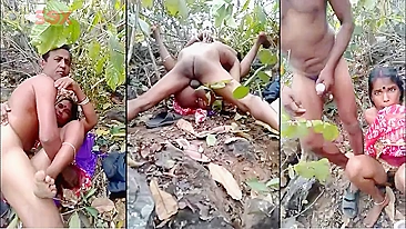 Indian XXX porn Desi village couple caught fucking in jungle