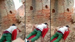 Cheating Desi wife gets caught fucking in the ruins of an old village