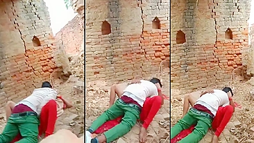 Cheating Desi wife gets caught fucking in the ruins of an old village