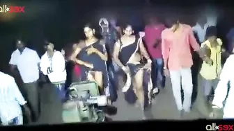 Mischievous Desi whore stripping and show pussy in the village road show