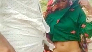 Indian porn videos of village Desi aunty outdoor fucked by neighbor
