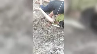 Indian XXX Porn. Voluptuous Desi aunty fucked outdoors by young boy