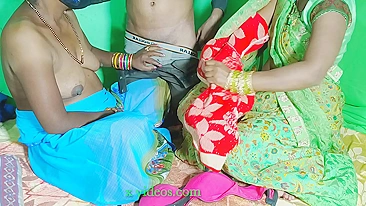 Indian boy fuck someone else's wife and her aunty, best sex on Hindi