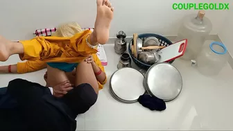 Instead of washing dishes Desi aunty has sex with perverted neighbor Instead of washing dishes Desi aunty has sex with perverted neighbor