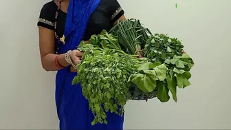 Pretty sister-in-law brings vegetable to devar and gets drilled