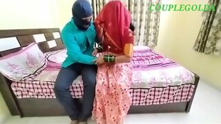 Nice Indian porn of horny couple making love right after wedding