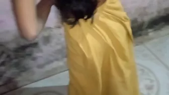 Virgin Indian beauty seductively fingers her wet pussy by the wall