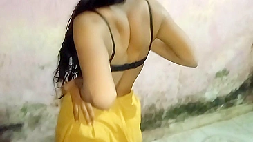 Virgin Indian beauty seductively fingers her wet pussy by the wall