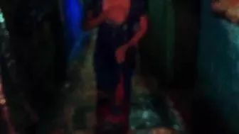 Lonely Bhabhi takes outdoor bath in the rain alone in the night Lonely Bhabhi takes outdoor bath in the rain alone in the night