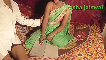 Instead of reading book Bhabhi enjoys unplanned chudai with lover