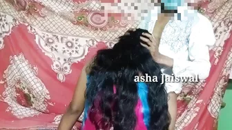 Long-haired Indian sister-in-law pleases devar with nice blowjob
