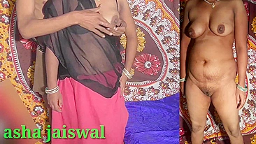 Excited Desi guy undresses Bhabhi to fuck her trimmed snatch in hot poses