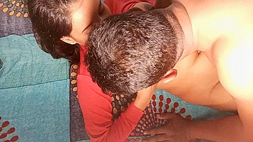 Indian guy undresses chesty GF to worship her jugs and sweet pussy