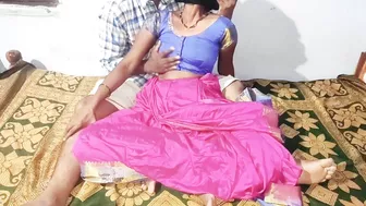 Village Indian couple celebrates Halloween by having romantic sex