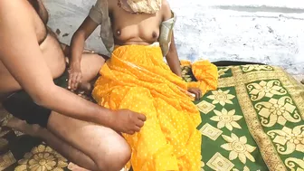 Pretty Telugu wife in yellow sari enjoys late night sex with devar Pretty Telugu wife in yellow sari enjoys late night sex with devar