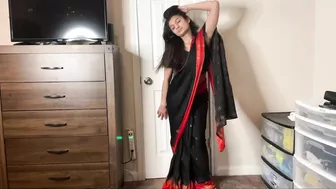 Indian porn. Desi Bhabhi getting horny for anal sex nude dance In saree