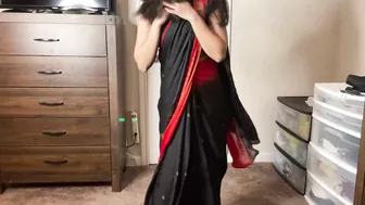 Indian porn. Desi Bhabhi getting horny for anal sex nude dance In saree