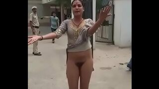Two Indian kinner naked in front of police station in Mohali