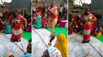 Naughty old indian aunty dancing show boobs in outdoor Mohali Naughty old indian aunty dancing show boobs in outdoor Mohali