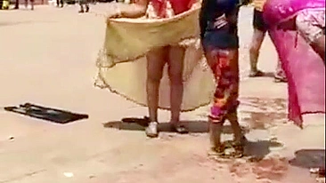 Super naughty indian aunty pussy exposed public