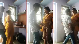 Young boy fucks neighbor's aunt while her husband is working in the field