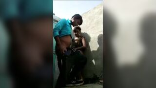 Desi lovers hiding and doing sex in an abandoned house