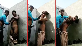 Desi lovers hiding and doing sex in an abandoned house