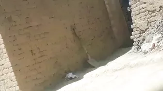 Lover waits for Indian bhabhi to fuck by the wall in the caught video