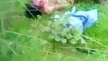 Couple is having outdoor sex when they are caught by a random Indian