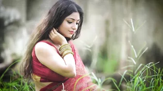 NuFlix Movies: Hot Bhabhi in Red Saree showing stuff