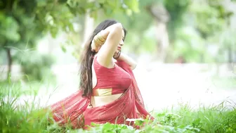NuFlix Movies: Hot Bhabhi in Red Saree showing stuff