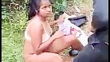 Indian Porn, Desi lovers caught while while fucking in jungle