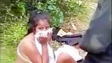 Indian Porn, Desi lovers caught while while fucking in jungle