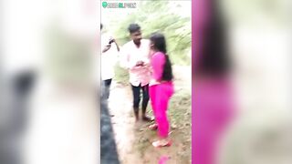 Indian Porn, Desi Lovers hiding in jungle caught by brother in law