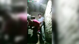 Indian Porn, Desi lovers hiding in ruin, caught while while fucking