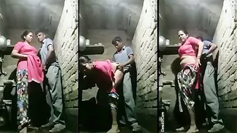 Indian Porn, Desi lovers hiding in ruin, caught while while fucking